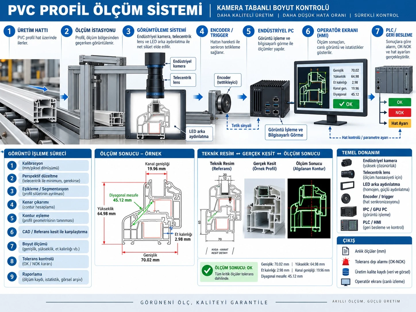 PVC Profile Dimension Measurement System (In-Line Vision Inspection)